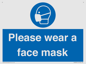 Please wear a face mask